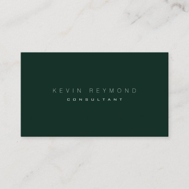 Design your own dark-classy-green pro standard business card (Front)