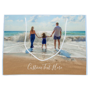 Design Your Own Family Photo Gift Bag Custom Text