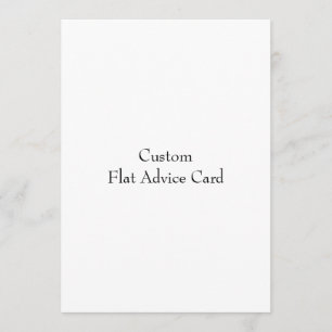 Design Your Own Flat Advice Card