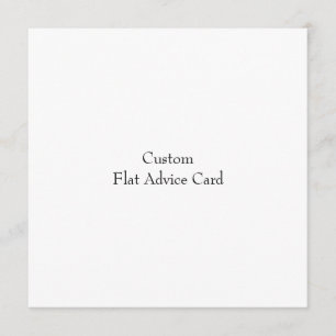 Design Your Own Flat Advice Card