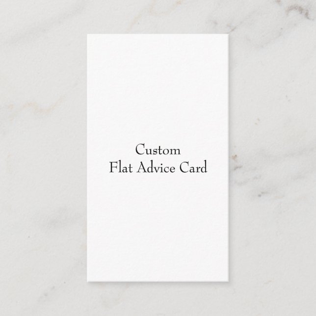 Design Your Own Flat  Advice Card (Front)