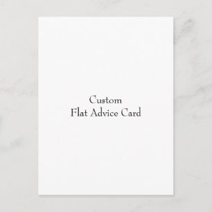 Design Your Own Flat Advice Card
