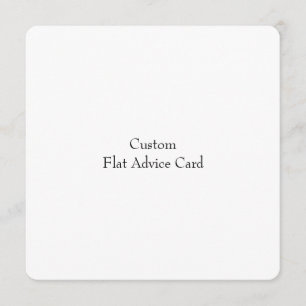 Design Your Own Flat Advice Card
