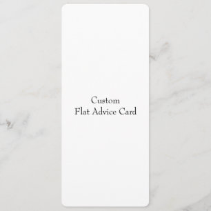 Design Your Own Flat Advice Card