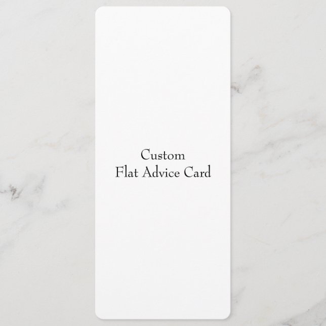 Design Your Own Flat  Advice Card (Front)