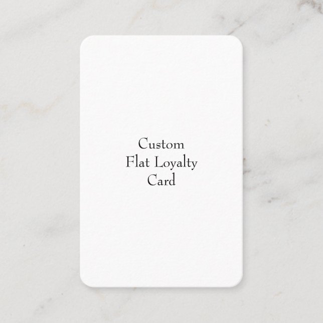 Design Your Own Flat Loyalty Card (Front)