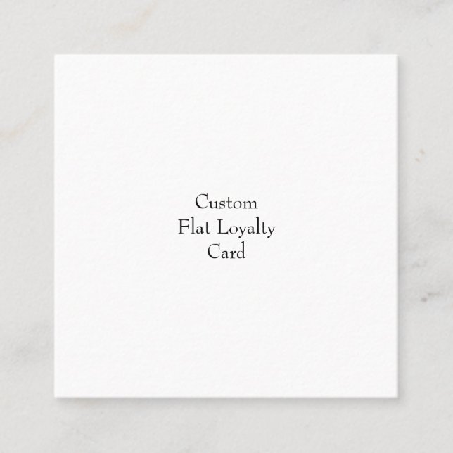 Design Your Own Flat Loyalty Card (Front)