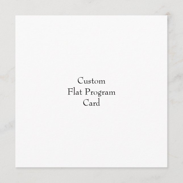 Design Your Own Flat Program Card (Front)