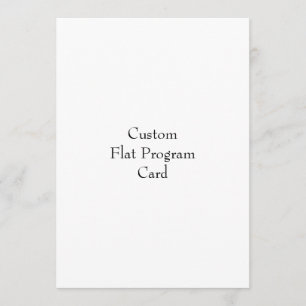 Design Your Own Flat Program Card