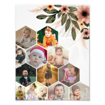 Design Your Own Floral 12 Photo Collage