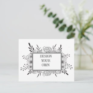 Design Your Own Floral Announcement Card