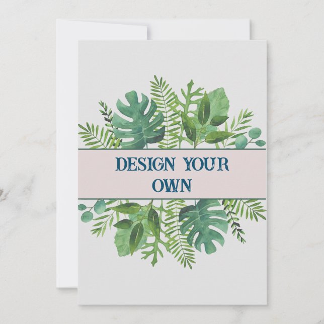 Design Your Own Floral  Invitation (Front)