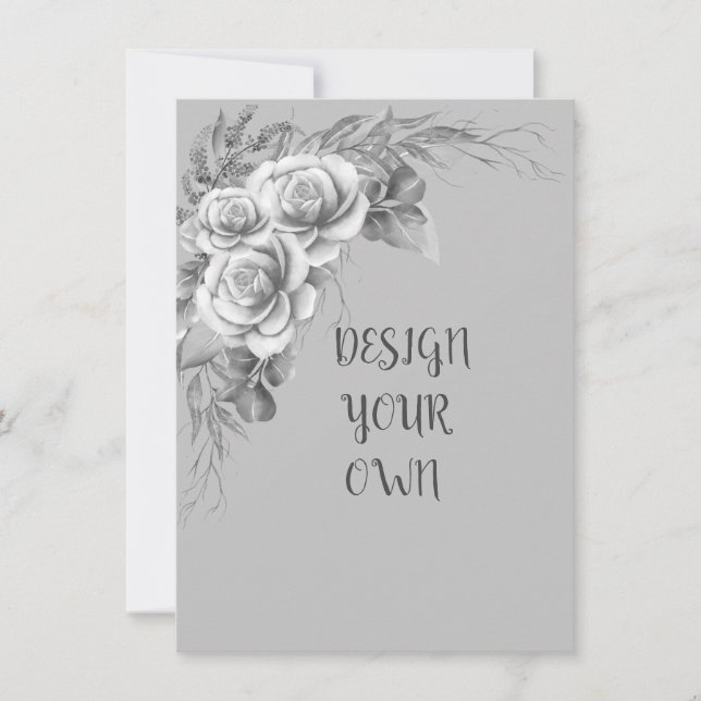 Design Your Own Floral Invitation (Front)