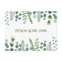 Design your own floral Invitation Postcard