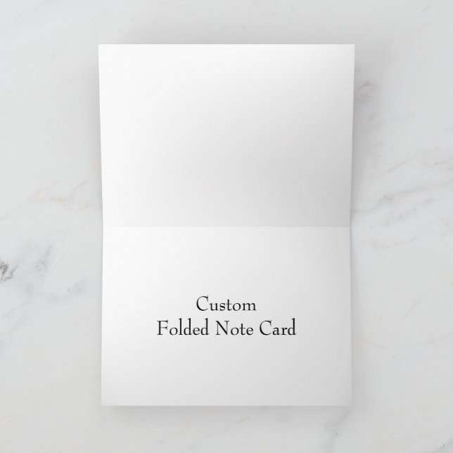 Design Your Own Folded  Note Card (Inside)