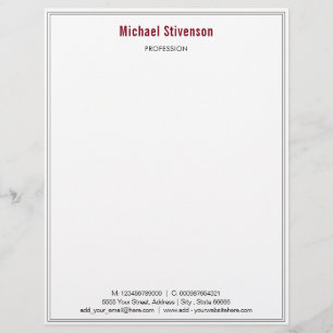 Design Your Own Framed Letterhead Template