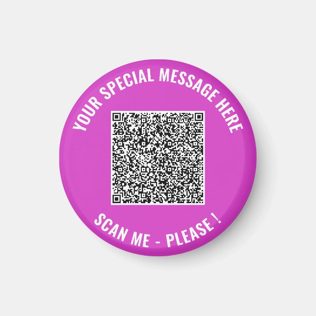 Design Your Own Funny QR Code Magnet Example (Front)
