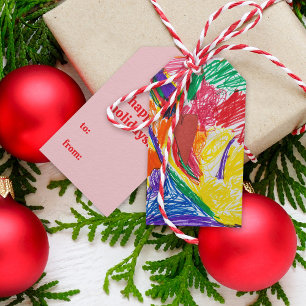 Design Your Own Gift Tags with Your Kid's Art
