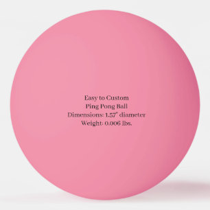 Design Your Own Glow In The Dark Pink Ping Pong Ball