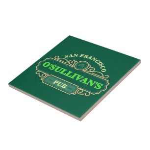 Design Your Own Green Irish Pub San Francisco Beer Tile