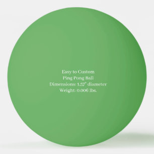 Design Your Own Green One Star Ping Pong Ball