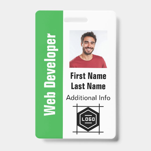 design your own id card, customized office badge (Front)