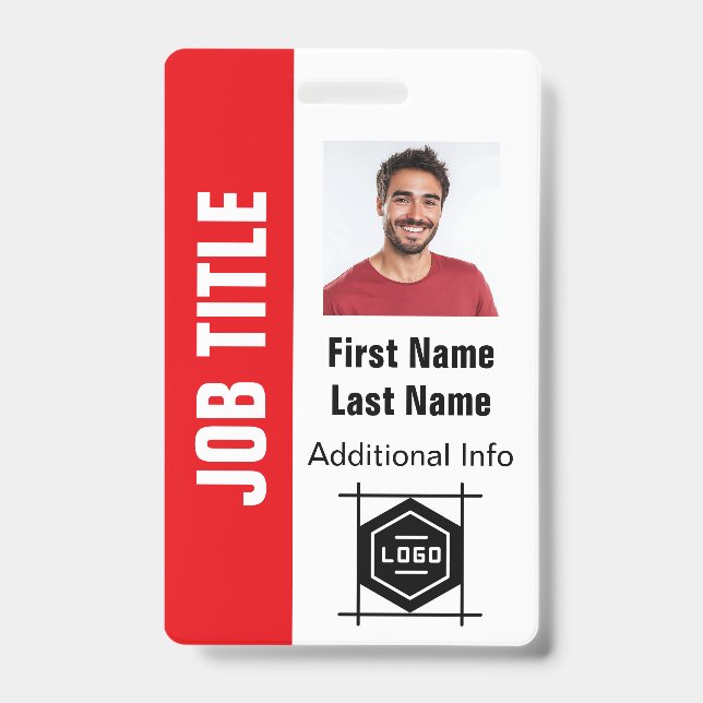 design your own id card, customized office badge (Front)