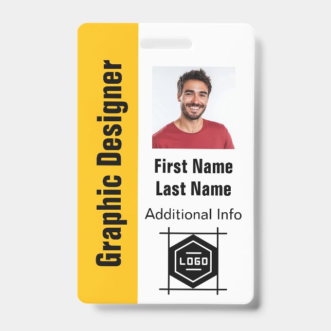 design your own id card, customized office badge (Front)