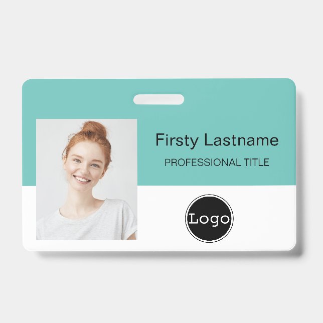 design your own id card - Photo, Bar Code, Logo,   Badge (Front)