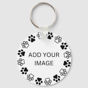 Design your own keychain Dog Paw Print Frame
