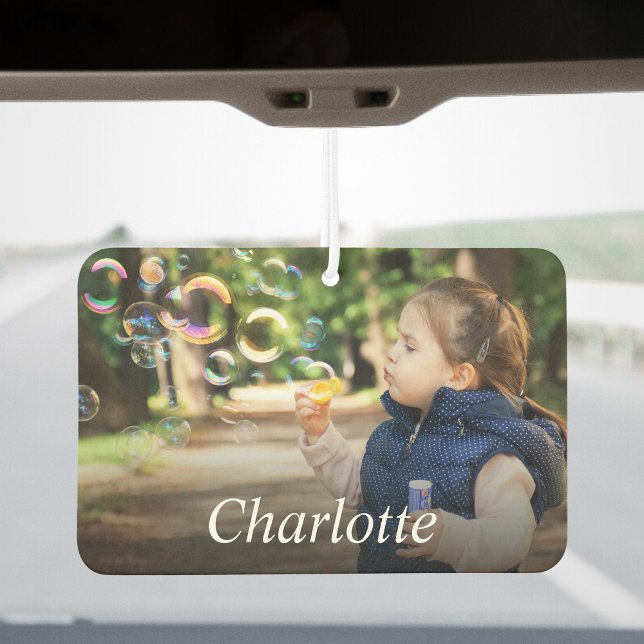 Design Your Own Kids Photo And Name Personalised Car Air Freshener (Creator Uploaded)