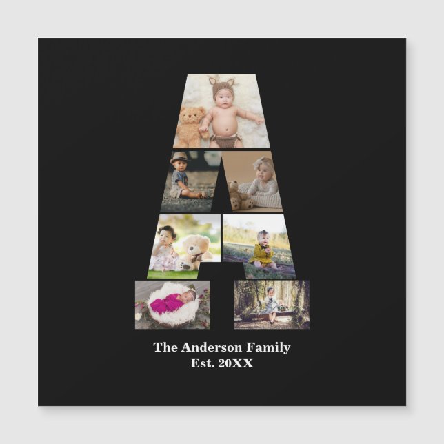 Design Your Own Letter A Photo Collage (Front)