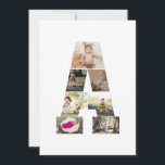 Design Your Own Letter A Photo Collage Holiday Card<br><div class="desc">This monogram photo collage is a personalised design that combines a bold monogram (initials or a letter) with a collection of photos arranged artistically within or around it. It's a stylish way to showcase memories while adding a unique,  elegant touch to decor or gifts.</div>