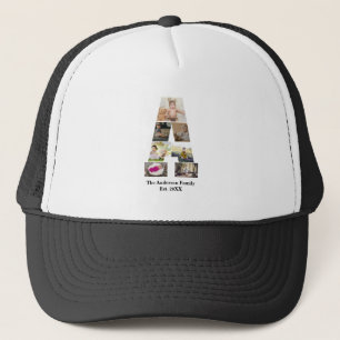Design Your Own Letter A Photo Collage Trucker Hat