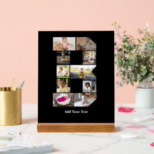 Design Your Own Letter B Photo Collage Acrylic Sign