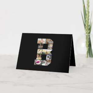 Design Your Own Letter B Photo Collage Card