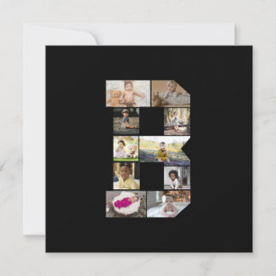 Design Your Own Letter B Photo Collage Card