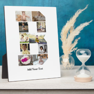 Design Your Own Letter B Photo Collage Plaque