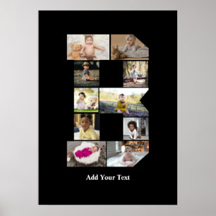 Design Your Own Letter B Photo Collage Poster