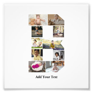 Design Your Own Letter B Photo Collage Print