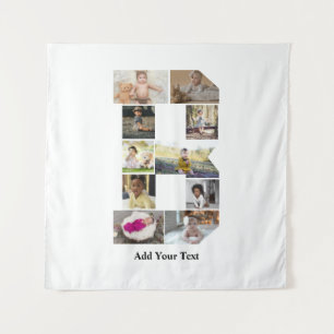 Design Your Own Letter B Photo Collage Tapestry