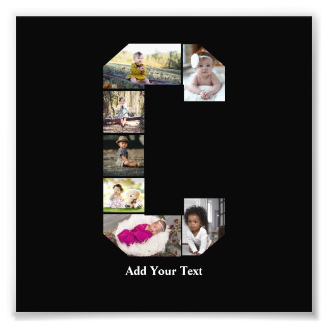 Design Your Own Letter C Photo Collage (Front)