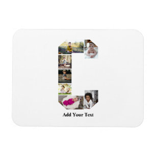 Design Your Own Letter C Photo Collage Magnet