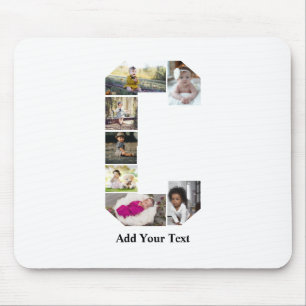 Design Your Own Letter C Photo Collage Mouse Mat