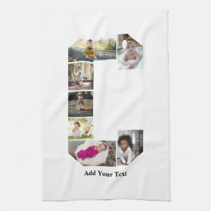 Design Your Own Letter C Photo Collage Tea Towel