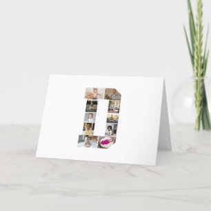Design Your Own Letter D Photo Collage Announcement