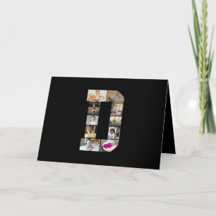 Design Your Own Letter D Photo Collage Card