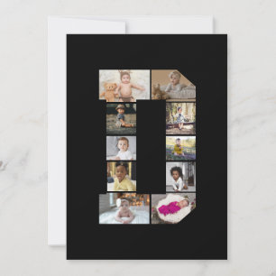 Design Your Own Letter D Photo Collage Card
