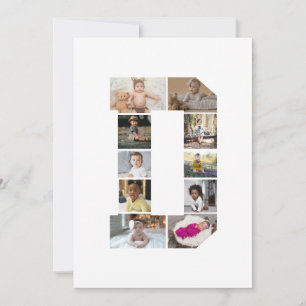 Design Your Own Letter D Photo Collage Card