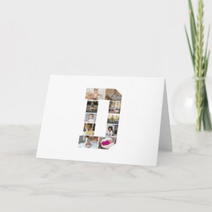 Design Your Own Letter D Photo Collage Card